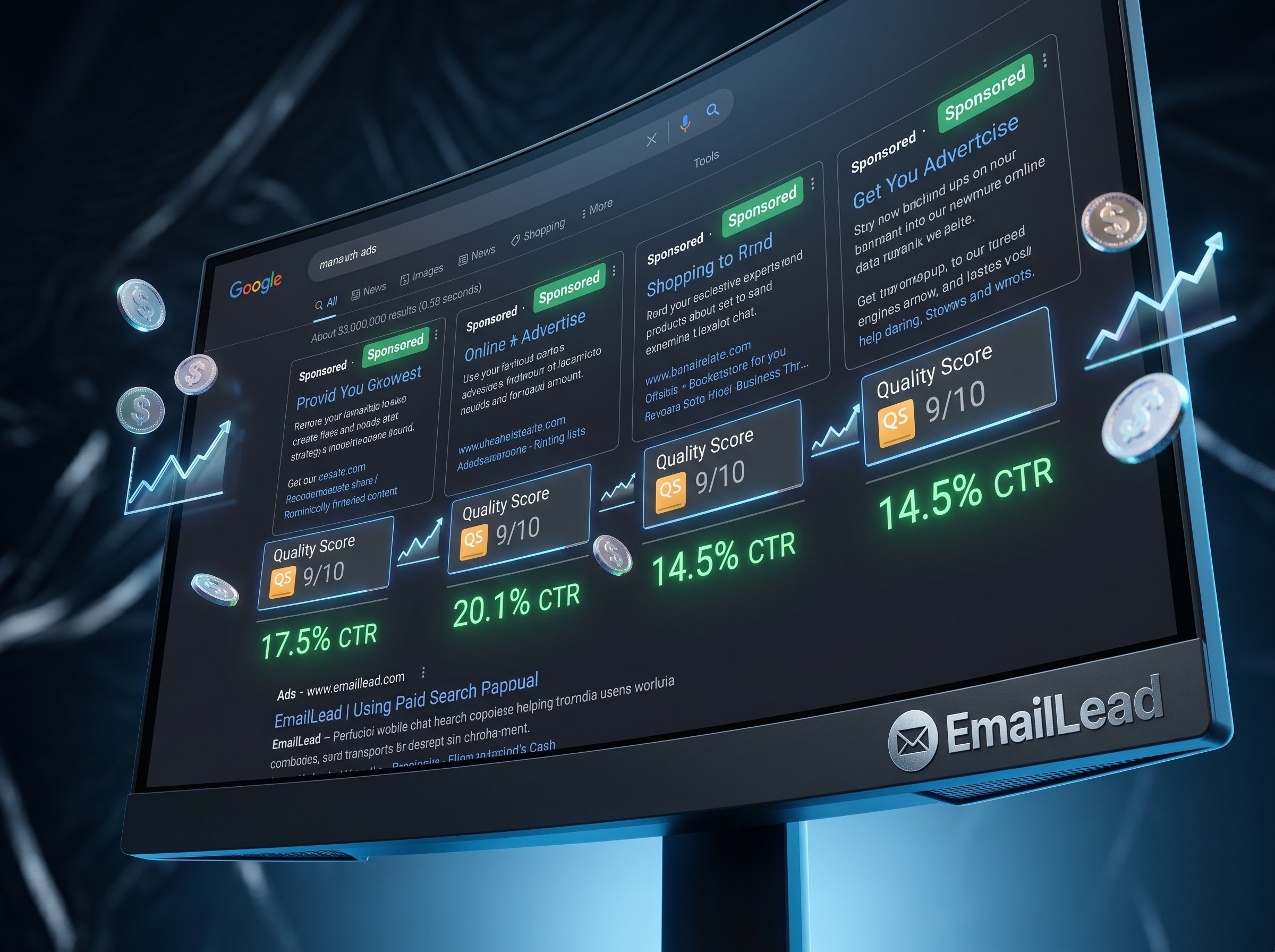 PPC ads Google quality score dashboard